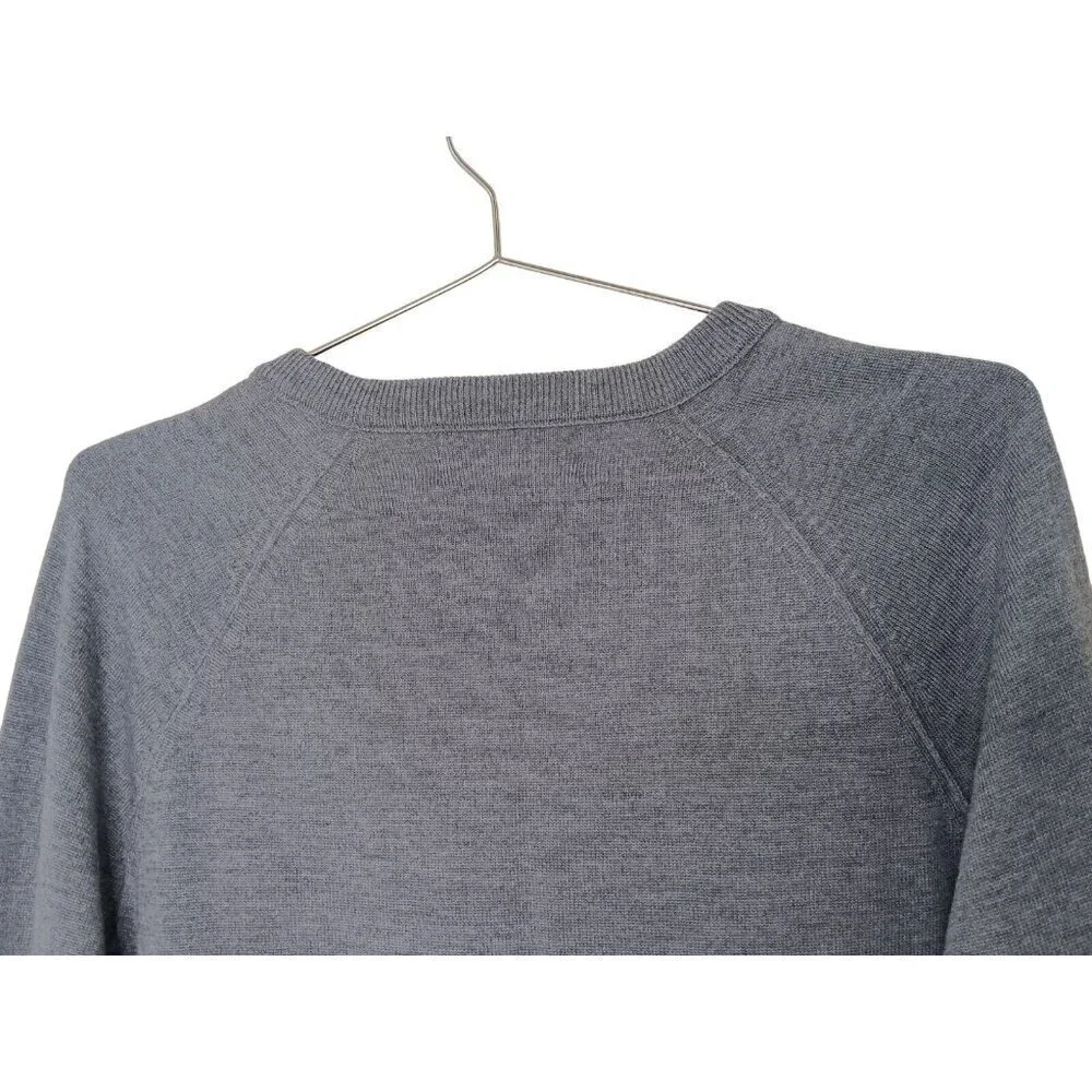 Banana Republic Italian Merino Yarn Baruffa Pullover Sweater Size M Gray